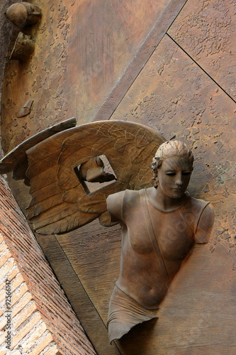 Fotografie, Obraz Detail brána baziliky Santa Maria degli Angeli