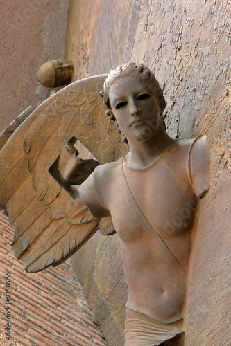 Fotografie, Obraz Detail brána baziliky Santa Maria degli Angeli