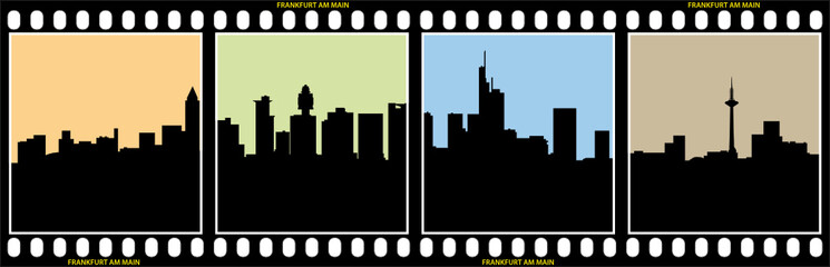 Wall Mural - frankfurt skyline,silhouette