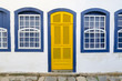 decorated houses in Paraty in Brazil