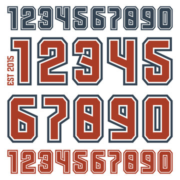 Sport numbers with contour