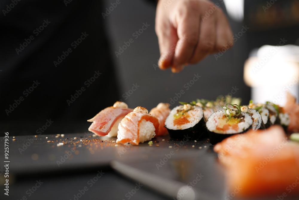 Kuchnia japońska, sushi - obrazy, fototapety, plakaty 