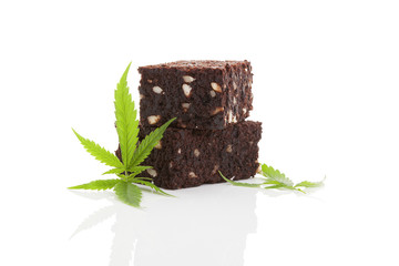 Wall Mural - Cannabis brownie.