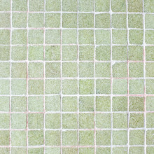 Squared Green Tiles - Close Up Of Abstract Textured Background