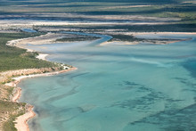 Blue Ocean Aerial View In Shark Bay Australia