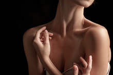 The Close-up Of A Young Woman's Neck