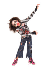 Wall Mural - Young girl Zombie in Halloween