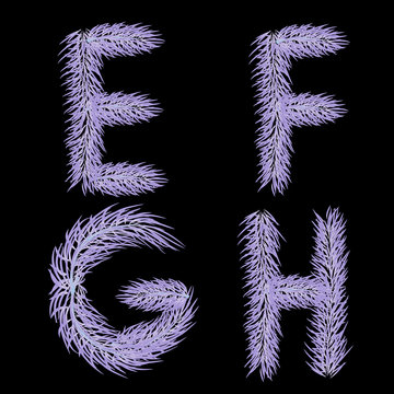 alphabet background black white feather fluff fluffy ice snow