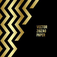 Wall Mural - Banner design. Abstract template background with gold zigzag