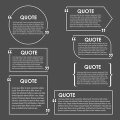 Fototapete - Quote blank template. Quote bubble.