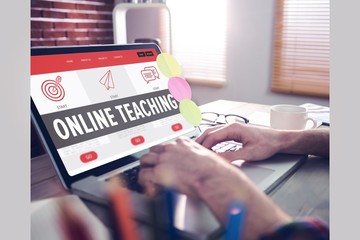 Poster - Composite image of online teaching interface