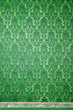 Green interior of vitnage room with pattern elements