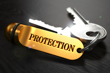 Poster - Keys with Word Protection on Golden Label.