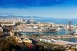 Panoramic view of Barcelona with Port