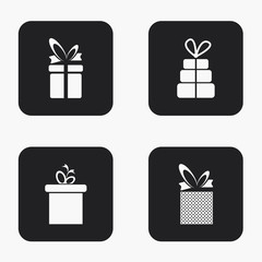 Sticker - Vector modern gift icons set