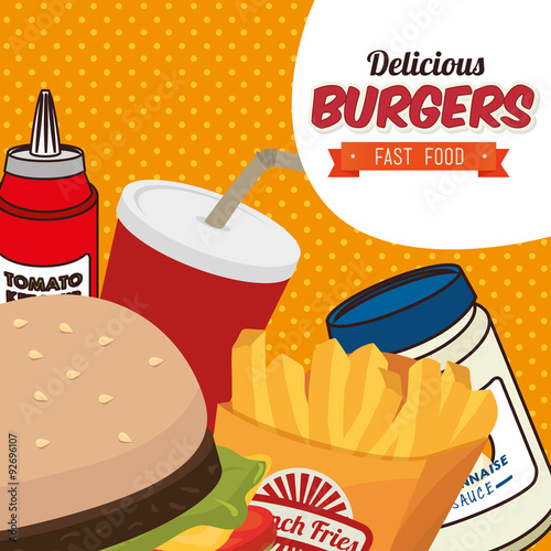 Fototapeta do kuchni delicious fast food