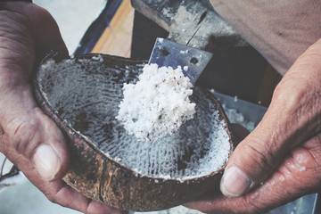 Wall Mural - Coconut with hands