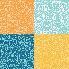 Poster - Vector set of seamless patterns