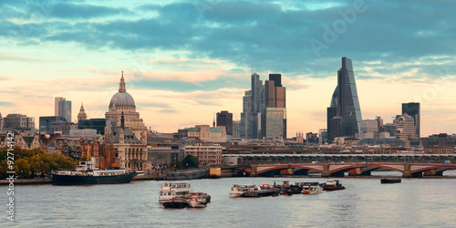 Naklejka na drzwi London cityscape