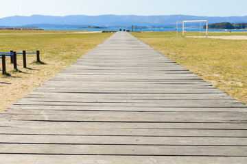  wooden walkway to the beach