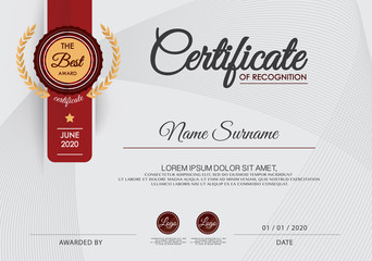 certificate of achievement frame design template