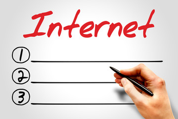 Poster - internet blank list, business concept