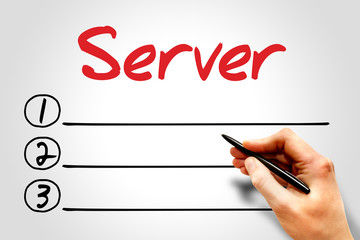 Poster - Server blank list, business concept