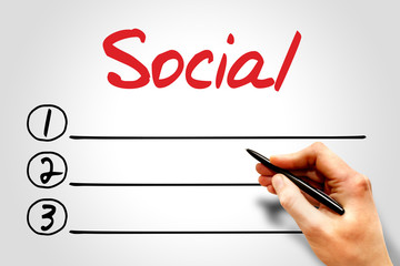 Poster - Social blank list, business concept