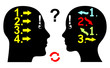 Difference in logical thinking. Man and woman differ in their thought pattern adn the way they argue
