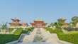 A-Ma cultural village and blue sky  in macau china