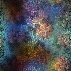 Poster - Geometric pattern with grunge effect.