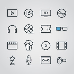 Aufkleber - Cinema web silhouettes collection