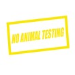 © fordzolo - no animal testing yellow stamp text on white