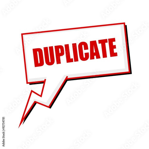 Fotografie, Obraz duplicate red stamp text on white Speech bubbles