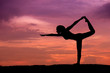 © geargodz - Silhouette of a beautiful Yoga woman