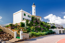 Faro De Botafoch Lighthouse In The Port Of Ibiza Town