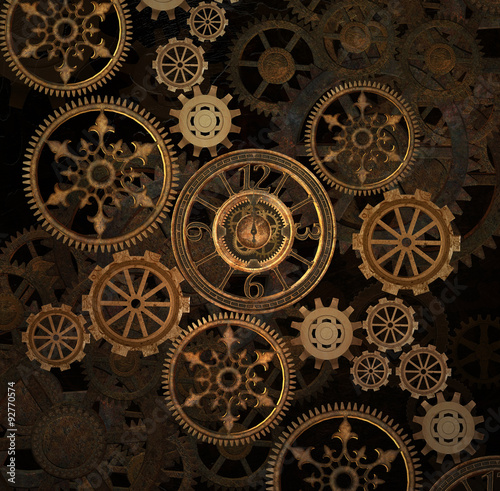 Foto  Steam punk gears background