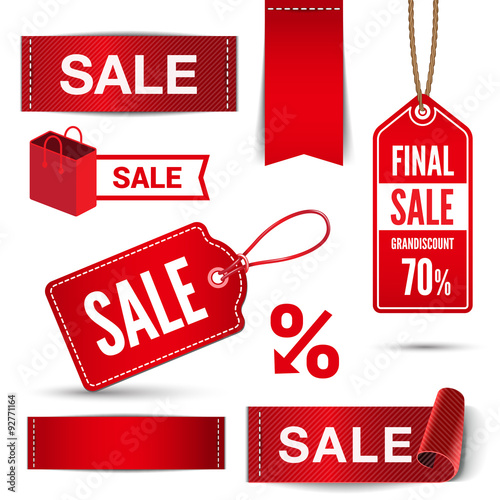 Fotografie, Obraz Christmas Sale banners, badges, stickers, labels vector
