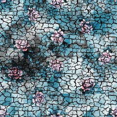 Poster - Geometric pattern with grunge effect.