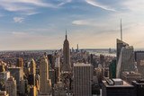 Fototapeta Krajobraz - areal view of New York City midtown skyline in the afternoon.
