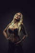 © Fxquadro - Sexy blond woman in black bra.