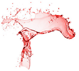 Poster - red wine splash, isolated on white background