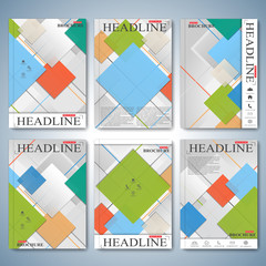 Poster - Modern vector templates of brochures , flyer, cover or report in