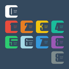 Aufkleber - Numbers set. Design vector illustration.