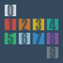 Poster - Numbers set. Design vector illustration.