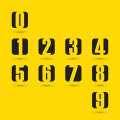 Poster - Black numbers set. Design vector illustration.