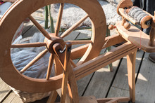 Part Of A Traditional  Spinning Wheel