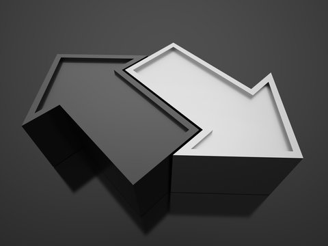 Business arrow icon concept rendered