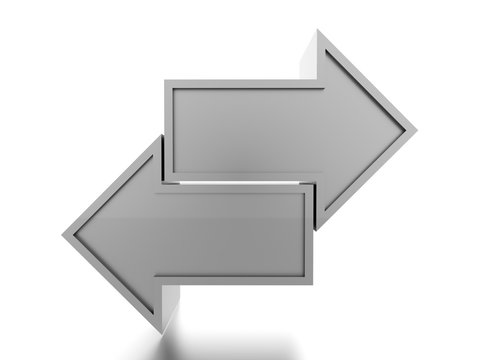 Business arrow icon concept rendered