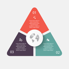 Aufkleber - Vector circle arrows for infographic.Can be used for info graphi